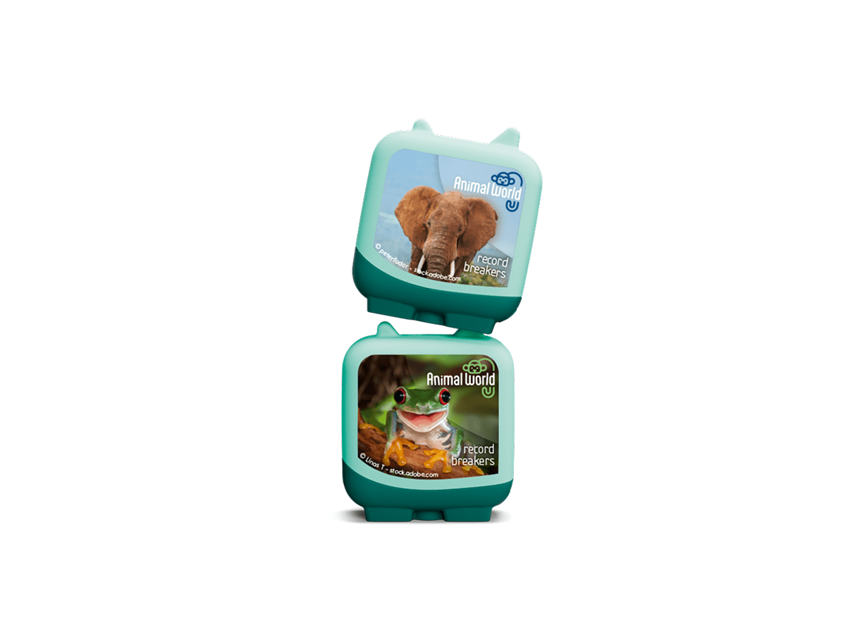 Animal World Elephant and Frog Clever Tonies - 2 Pack stacked together displaying the full set available