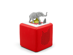 Full view of a National Geographic Kids: Elephants Tonie on a red Toniebox