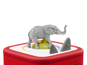 National Geographic Kids- Elephant Tonie  on a red Toniebox 2 ready to play audio stories and songs