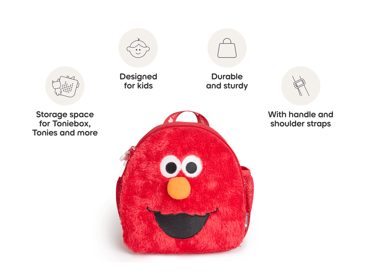 product features of Toniebox Character Backpack - Elmo