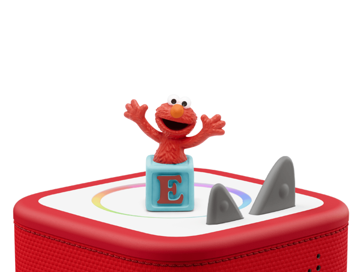 Sesame Street: Elmo Tonie on a red Toniebox 2 ready to play audio stories and songs