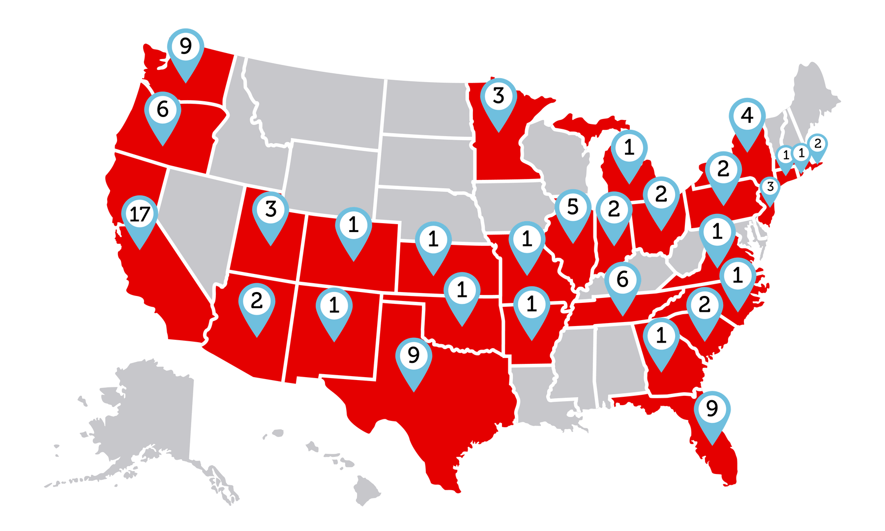employee locations 2025