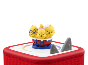 Canticos Tonie  on a red Toniebox 2 ready to play audio stories and songs