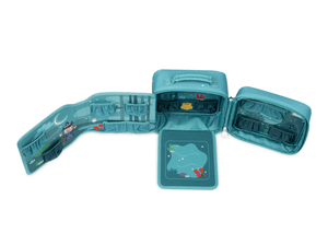 Overhead open view of Carrying Case Max for Tonies - Enchanted Forest