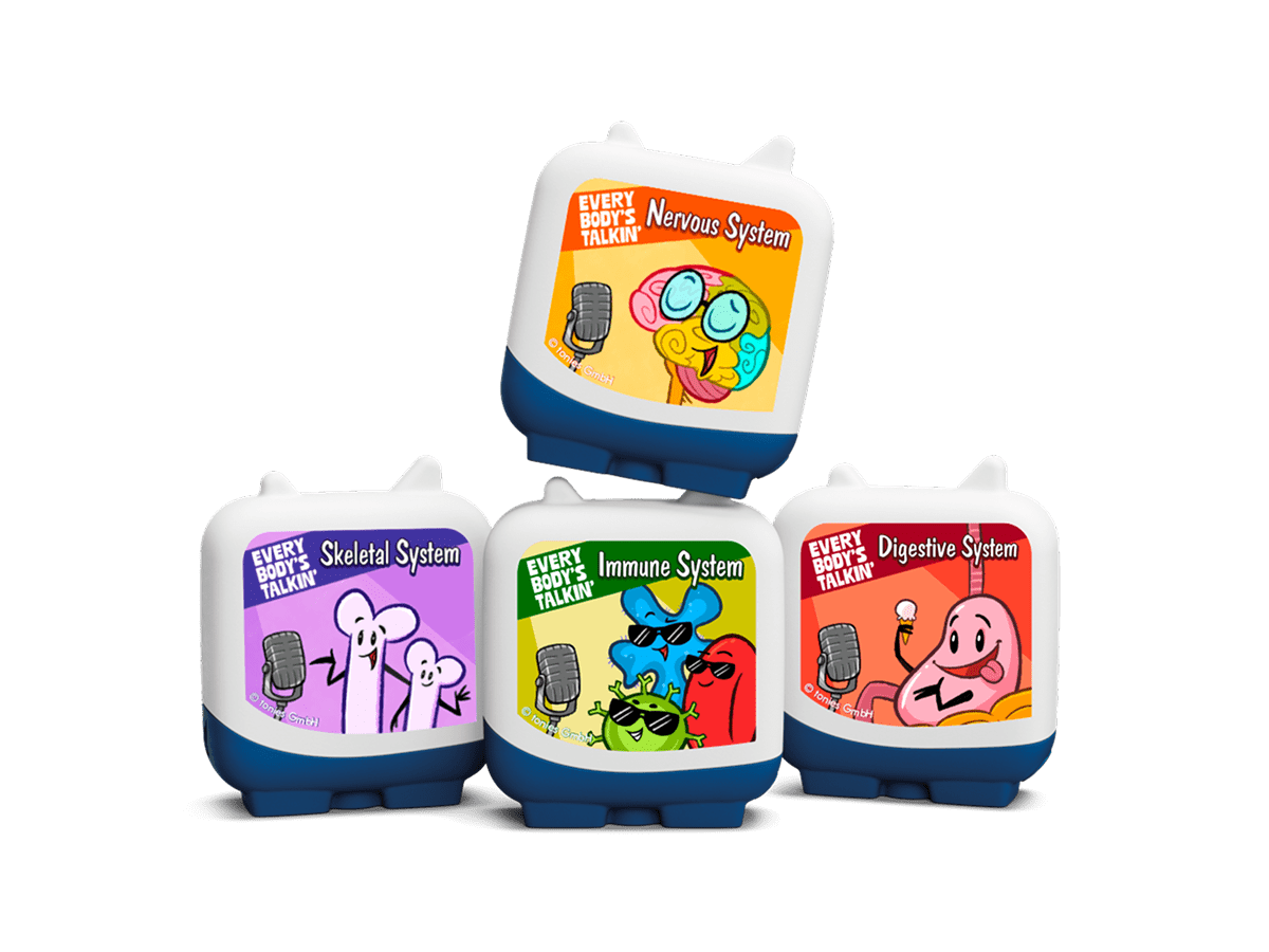 Every Body's Talkin audio figurine for the Toniebox, which plays audio content