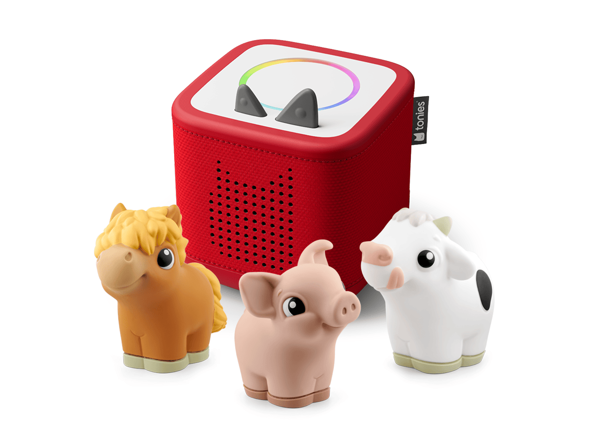 My first tonies farm set and a toniebox 2 audio player for kids