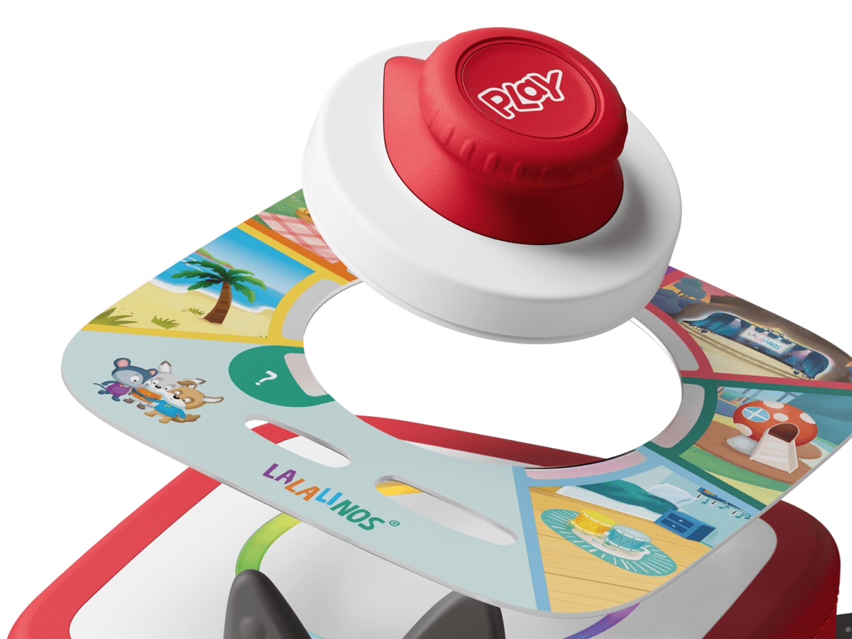 
Tonieplay Set: Lalalinos Find the Photo + Tonieplay Controller on a red toniebox