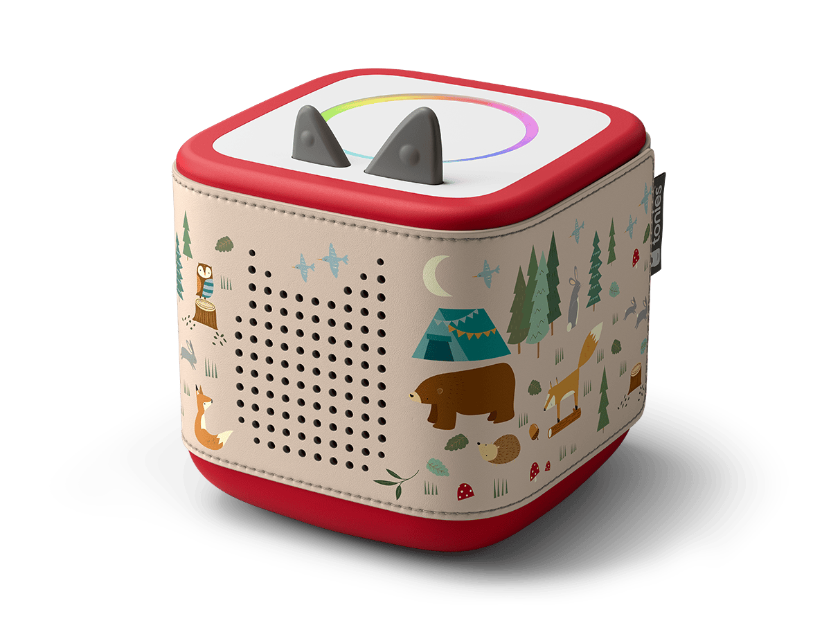 Forest Sleeve on a red Toniebox 2
