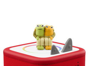 Frog and Toad Tonie on a red Toniebox 2 ready to play audio stories and songs