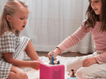Child Playing With Frozen Spanish Tonie Audio Figurine And Toniebox 2