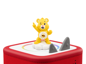 Care Bears: Funshine Bear Tonie on a Red Toniebox
