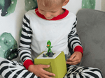Child Playing With Pj Masks: Gekko Tonie