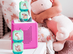 Child Playing With Dinosaur Clever Tonies Audio Figurine And Toniebox 2