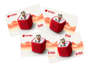 Image of multiple Gift Cards showing all monetary values available for purchase