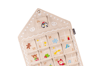 close up of the gingerbread advent calendar