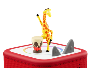 Giraffes Can't Dance Tonie on a Red Toniebox