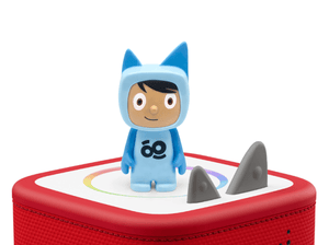 GoNoodle x tonies Mindfulness Tonie on a red Toniebox 2 ready to play audio stories and songs