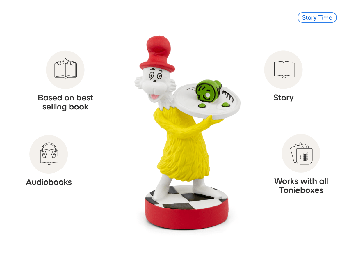 Dr. Seuss- Green Eggs & Ham Tonie audio figurine, inspiring audio journeys and imaginative play