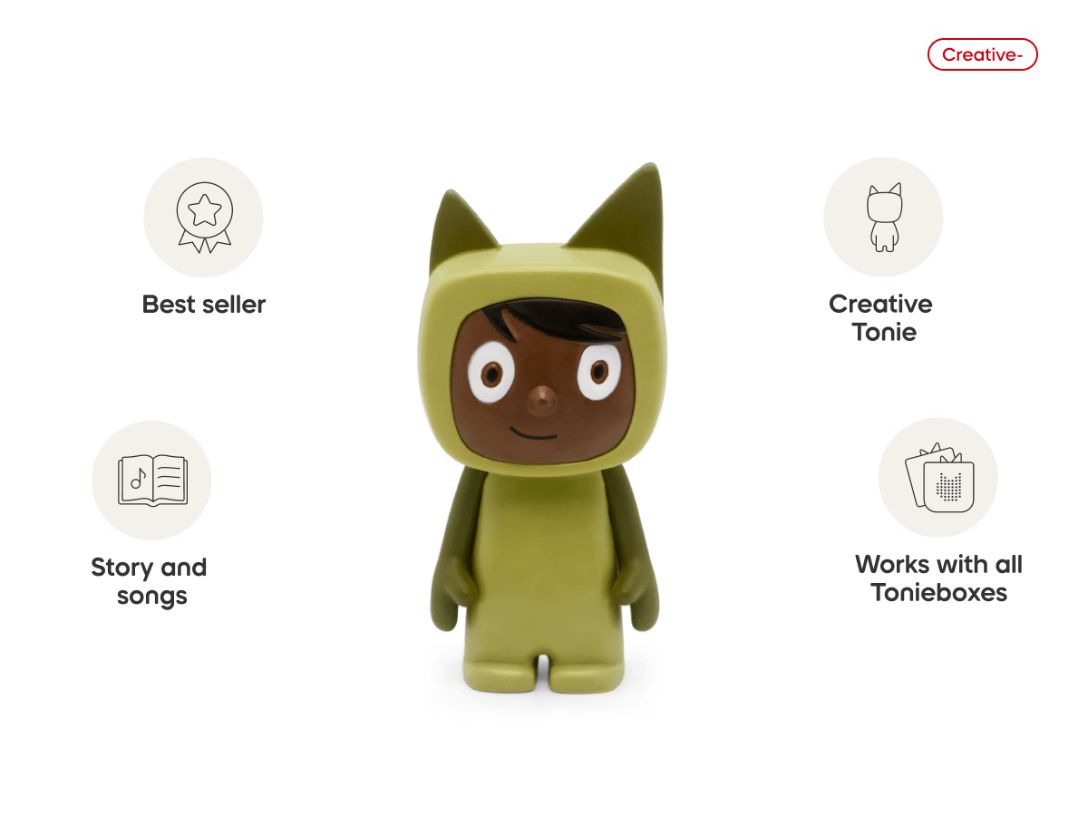Creative-Tonie Green Dark audio figurine, inspiring audio journeys and imaginative play
