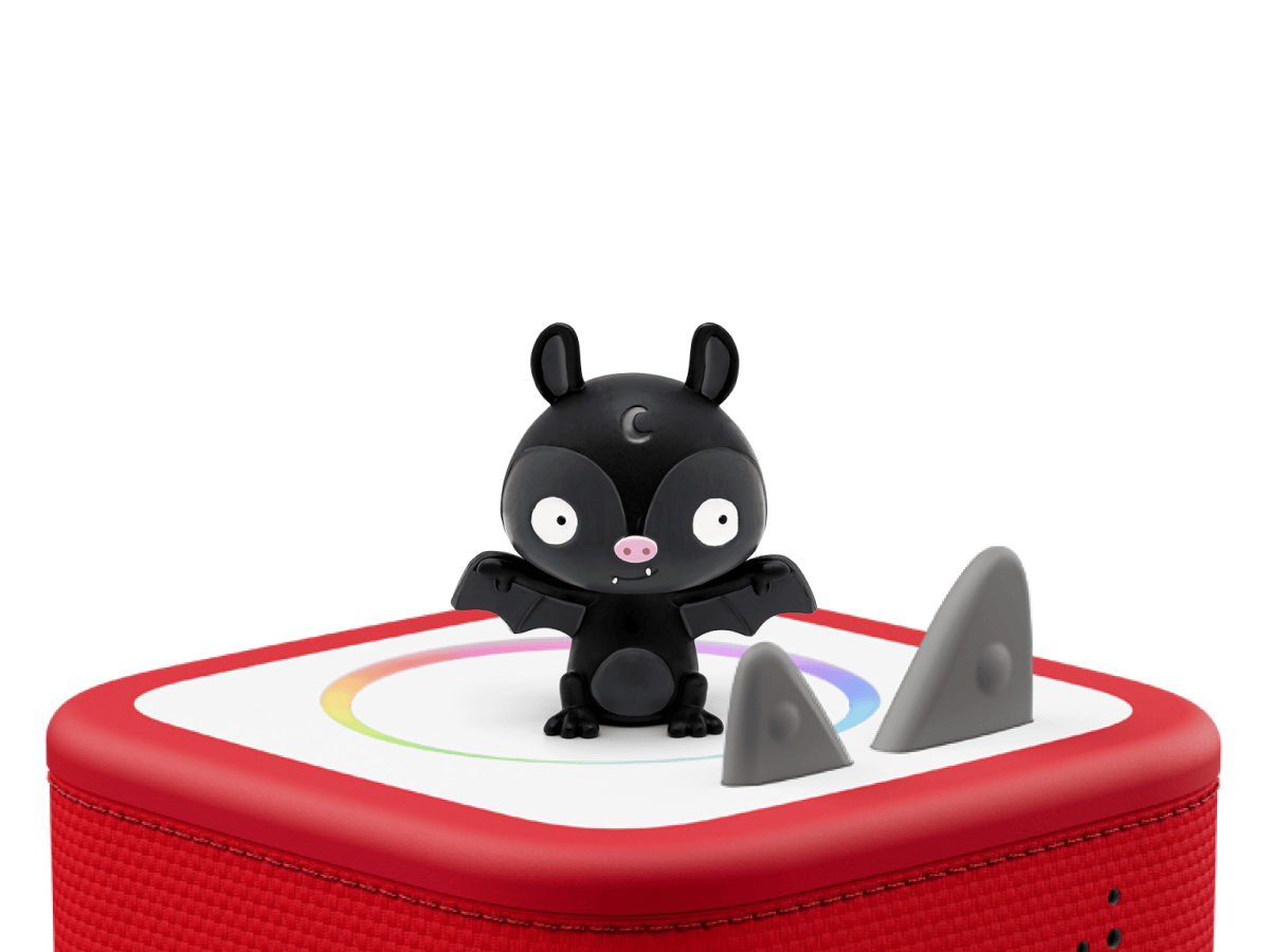 Favorite Children's Songs: Halloween & Spooky Songs Tonie on a red Toniebox 2 ready to play audio stories and songs