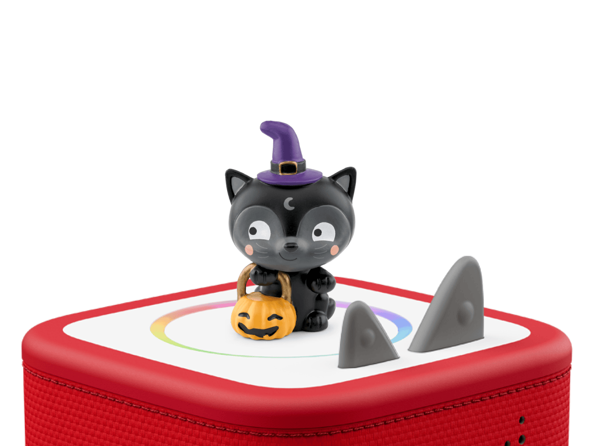Favorite Children's Songs Halloween & Spooky Songs 2 Tonie on a red Toniebox 2 ready to play audio stories and songs