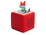 Superhero Tonie on Hero City Topper on Red Toniebox