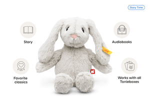 Hoppy rabbit audio figurine, inspiring audio journeys and imaginative play