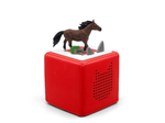 Full view of a National Geographic Kids: Horse Tonie on a red Toniebox