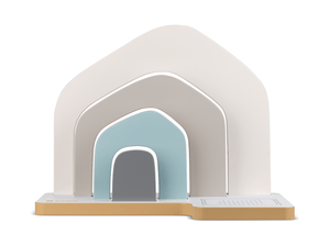 Large House Tabletop Shelf straight on view