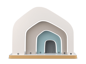 Large House Tabletop Shelf straight on view