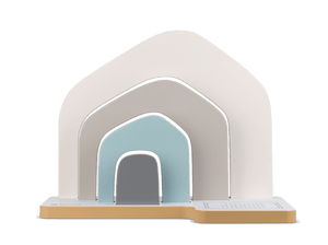 Large House Tabletop Shelf straight on view