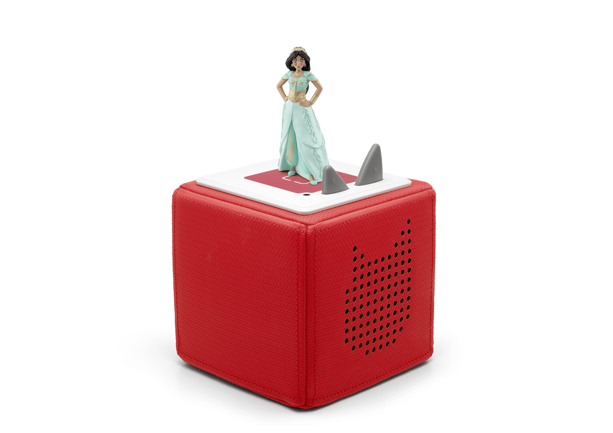 Full view of Disney Aladdin: Jasmine Tonie on a red toniebox