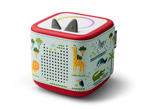 Side view of Toniebox 2 with jungle on it