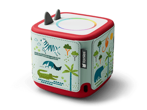 Side view of Toniebox 2 with jungle on it