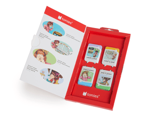 Inside view of Junie B. Jones Audiobook Tonies - 4 Pack Packaging