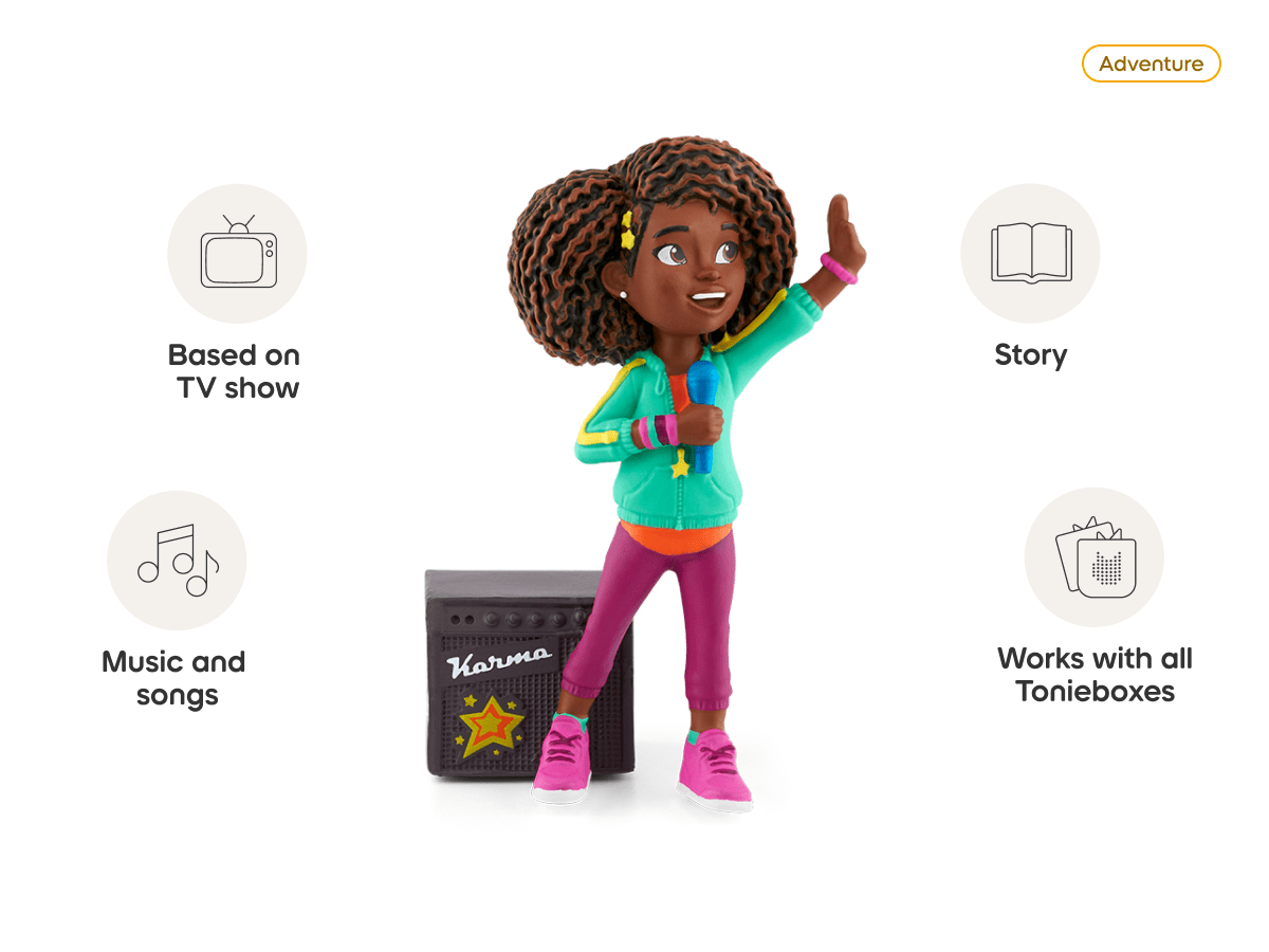 Karma's World Tonie audio figurine, inspiring audio journeys and imaginative play
