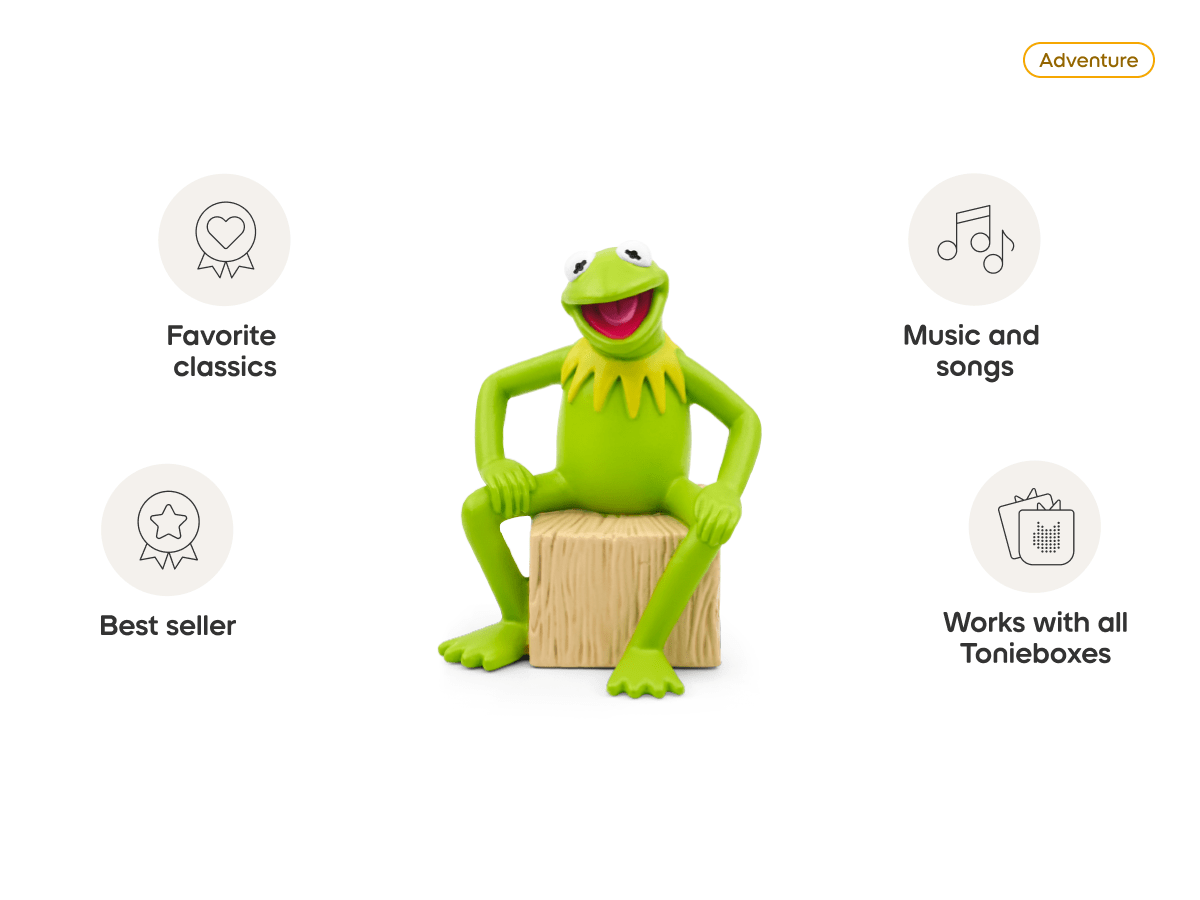 Disney the Muppets Kermit the Frog Tonie audio figurine, inspiring audio journeys and imaginative play
