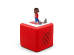 Full view of a KidNation Tonie on a red Toniebox