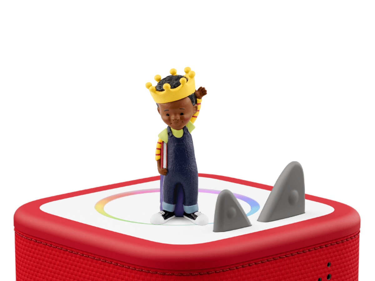 King of Kindergarten Tonie on a Red Toniebox