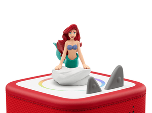 Disney The Little Mermaid Tonie on a red Toniebox 2 ready to play audio stories and songs