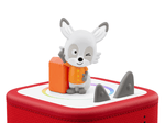 Lalalinos - Akio on a red Toniebox 2 ready to play audio stories and songs