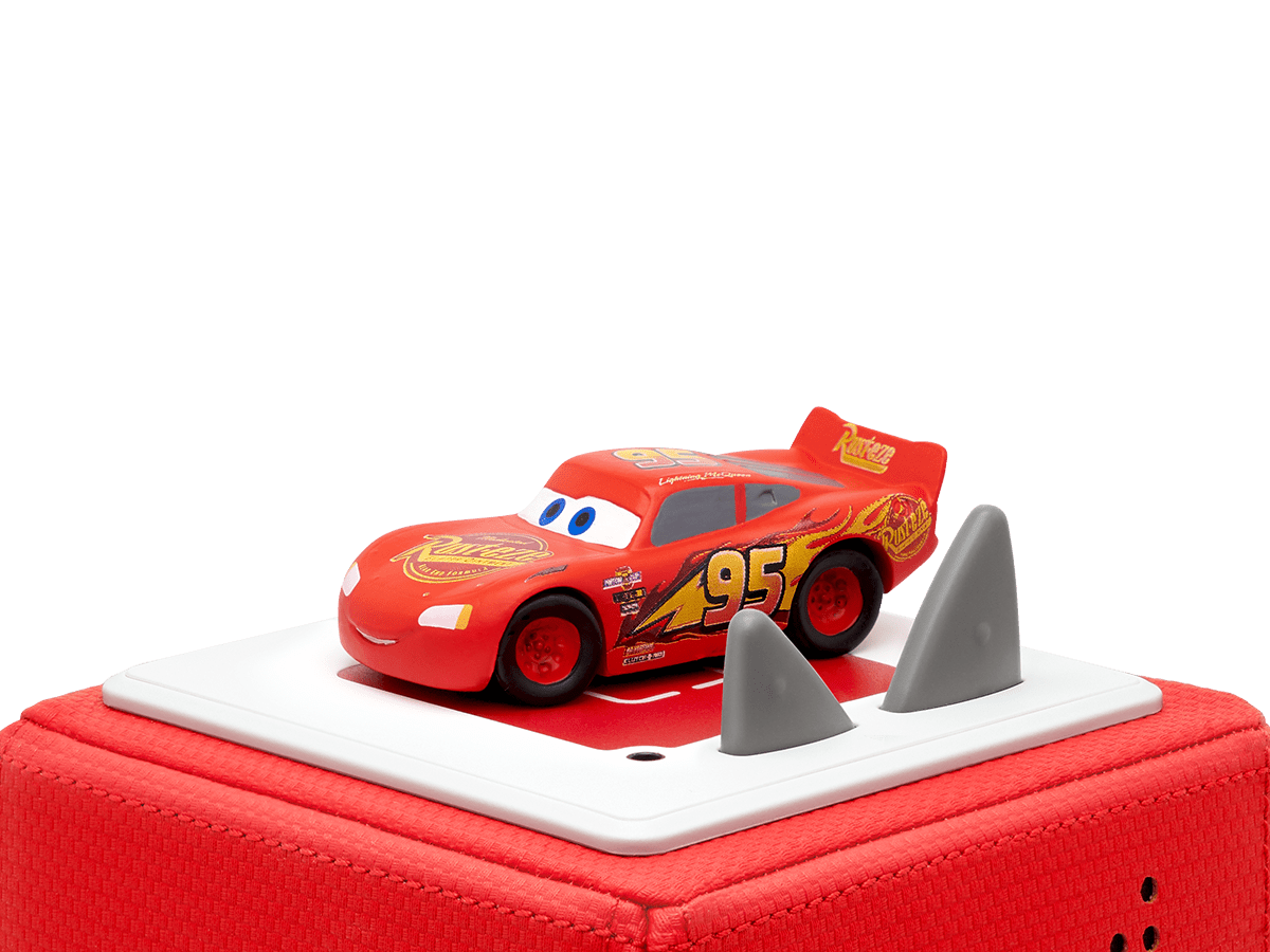 Disney & Pixar Cars: Lightning McQueen Tonie on a red Toniebox