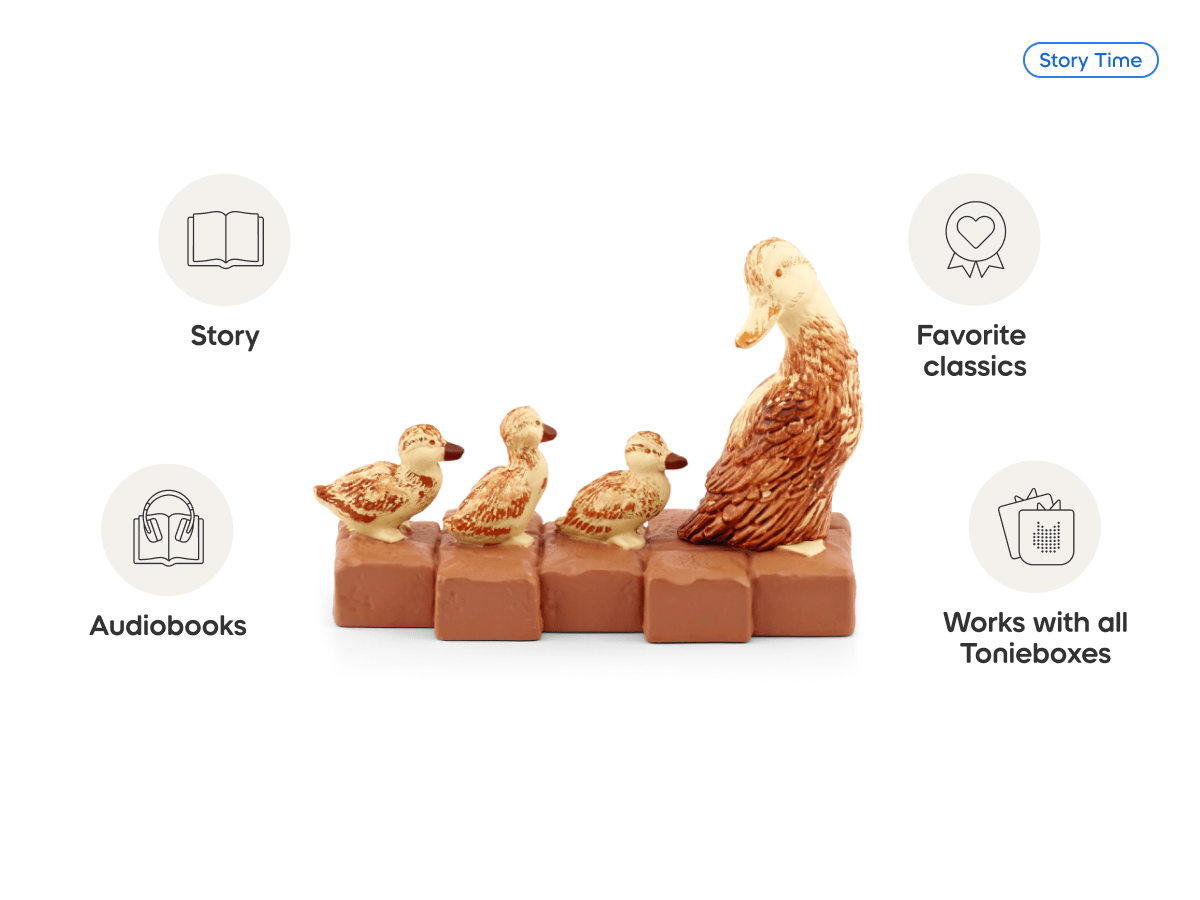 Make Way for Ducklings Tonie audio figurine, inspiring audio journeys and imaginative play