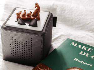 Child Playing With Make Way For Ducklings Tonie