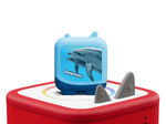 marine life clever tonies on a red Toniebox 2 ready to play audio stories and songs