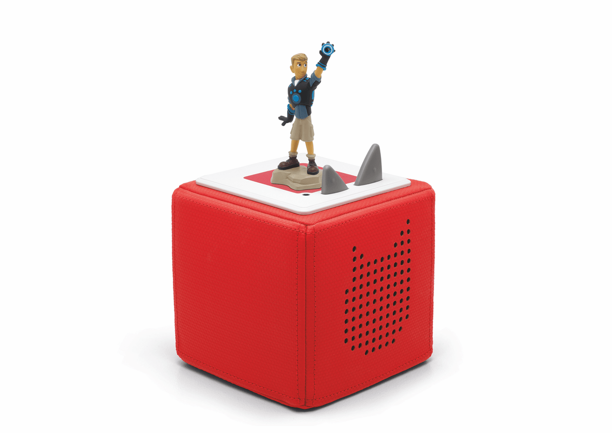 Full view of Wild Kratts: Martin Tonie on a red Toniebox