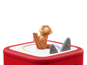 Mindfulness Movement with Marty the Monkey Tonie on a red Toniebox 2 ready to play audio stories and songs