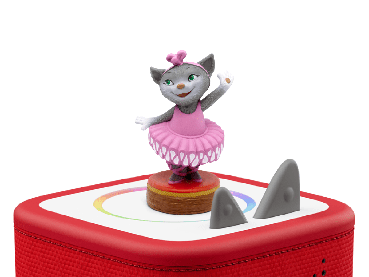 Mia Tonie on a Red Toniebox