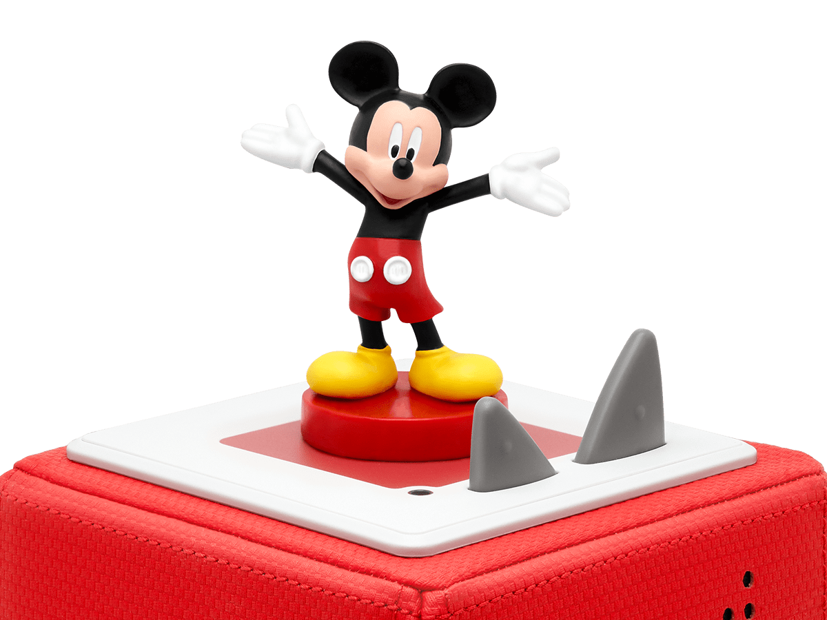 Disney Mickey Mouse Tonie on a red Toniebox
