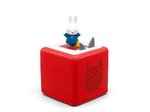 Full view of a Miffy Tonie on a red Toniebox